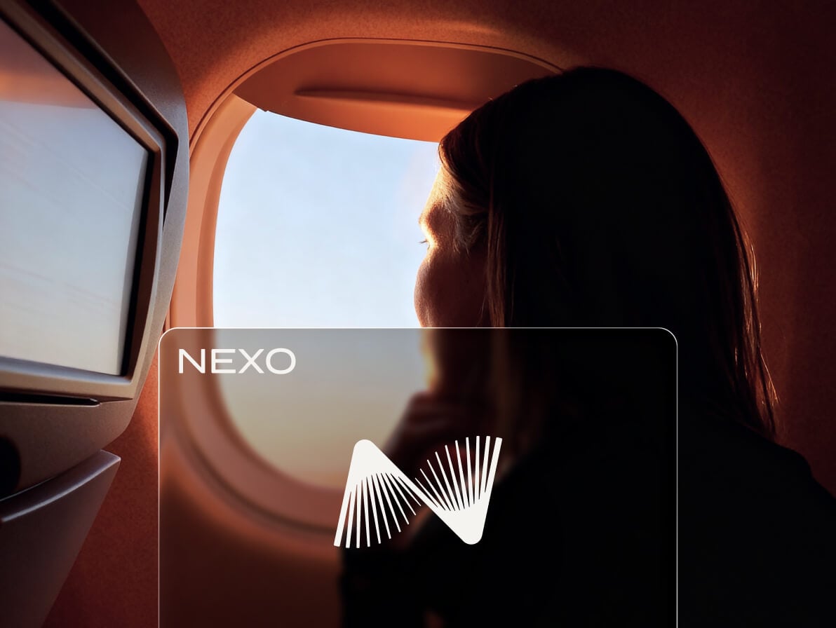 Straight Arrow Card woman airplane window